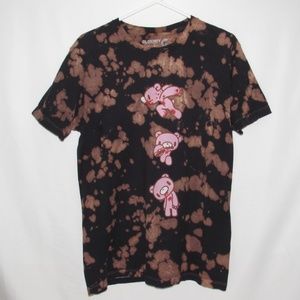 Gloomy Grizzly Bear Graphic Shirt Anime Acid Wash